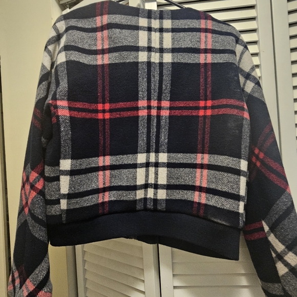 J.CREW Plaid Wool Bomber Jacket Women's Small, worn twice - Picture 2 of 5